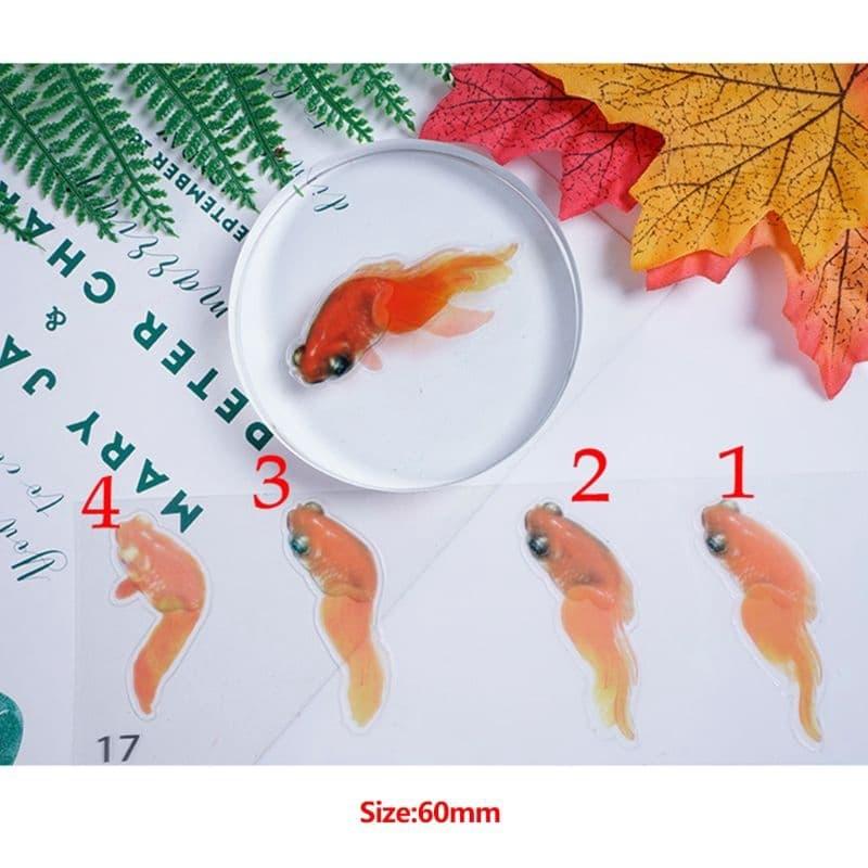 [HCM]Bộ 5 miếng Decal dán cá vàng 3D.