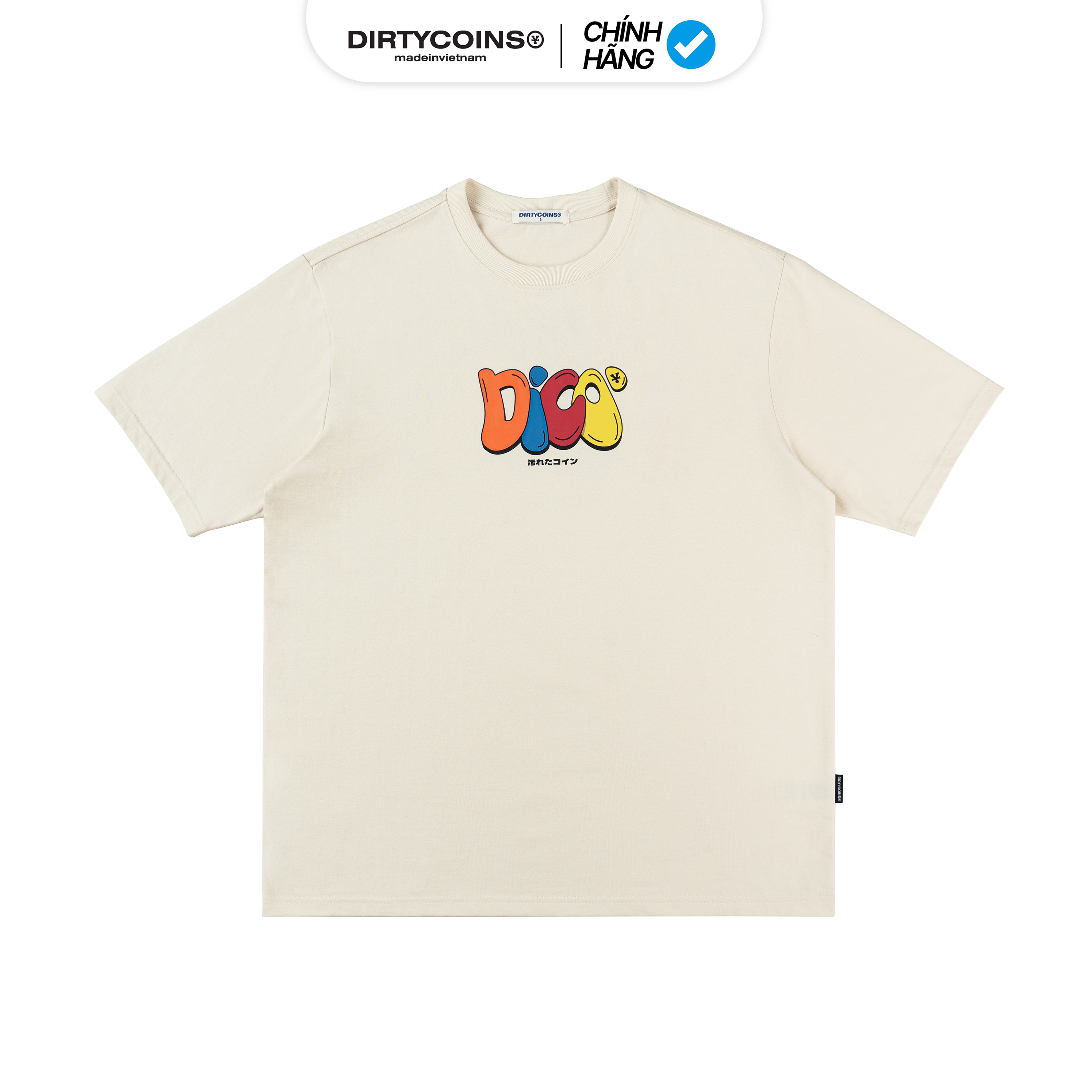 Áo Thun DirtyCoins Dico Multicolor Typo T-shirt - Cream