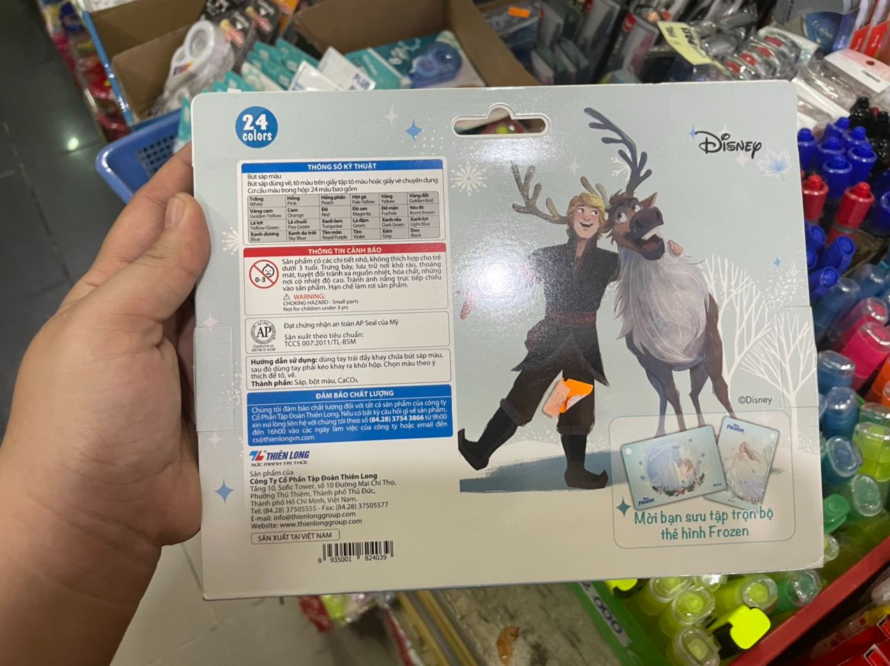 Sáp 24  màu Thiên Long Disney Elsa CR-C031/FR