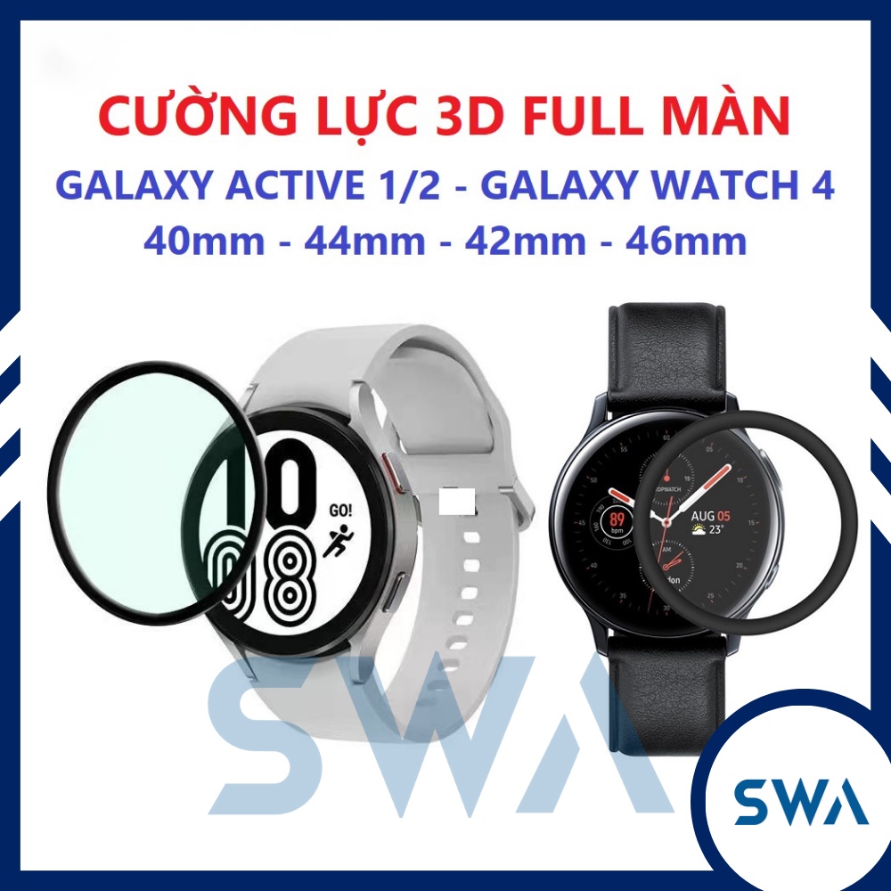 Cường lực dẻo 3d full màn samsung watch active 1/2 galaxy watch 4/4 classic 42mm 46mm watch 5 pro 45mm swastore