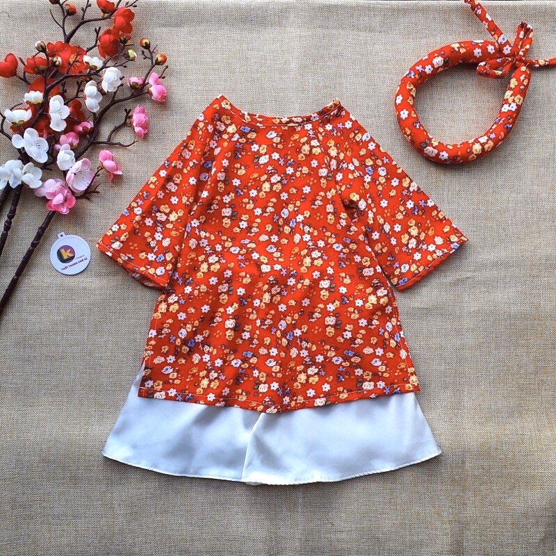 ÁO DÀI CHO BÉ GÁI 3 MÀU (3-15kg)