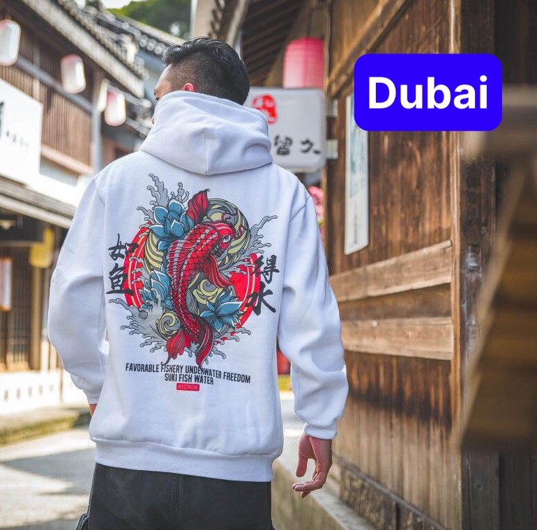 ÁO KHOÁC HOODIE NAM NỮ UNISEX CÁ CHÉP ĐỎ NHẬT BẢN CHẤT NỈ DÀY PHOM FROM RỘNG CHỐNG LẠNH NẮNG, NÓNG ĐÔNG HÈ HOT TREND - DUBAI FASHION