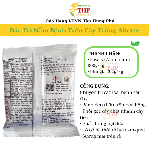 Thuốc Trừ Bệnh Aliette 80WG gói 100g (Bayer)