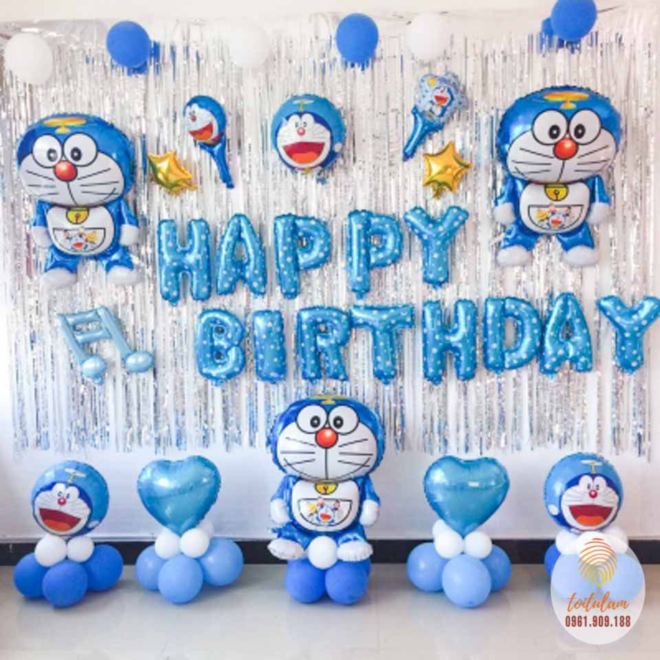 Bóng kiếng nhôm hình Doremon có size 70cm