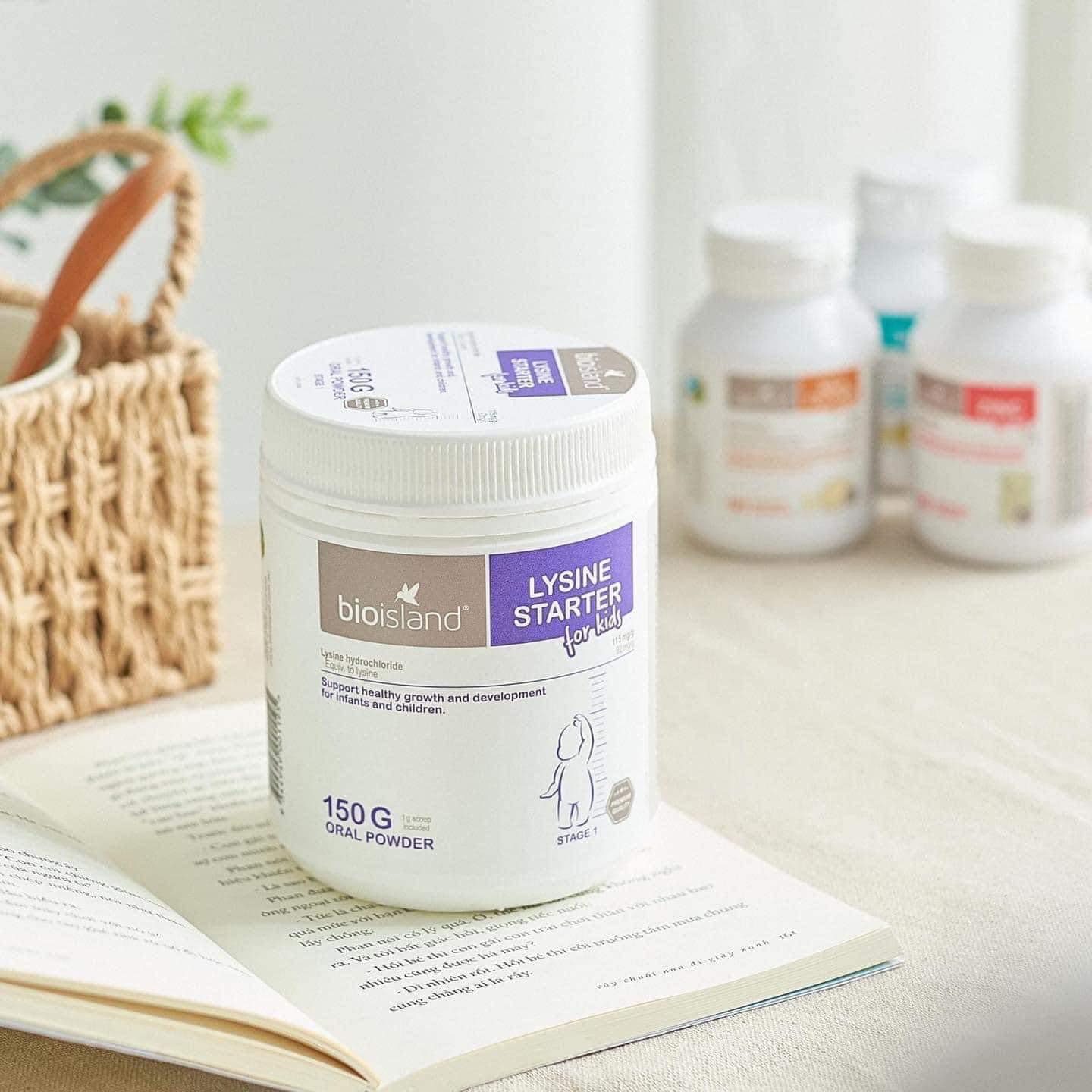 LYSINE BIOISLAND Úc giúp bé phát triển chiều cao - Dạng bột và dạng viên