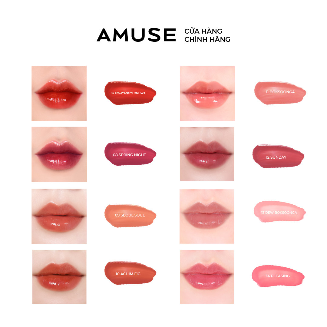 Son Tint Bóng AMUSE Dew Tint Thuần Chay