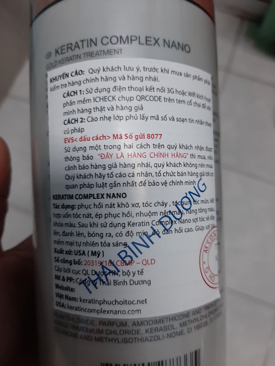 KERATIN COMPLEX NANO phục hồi tóc hư tổn
