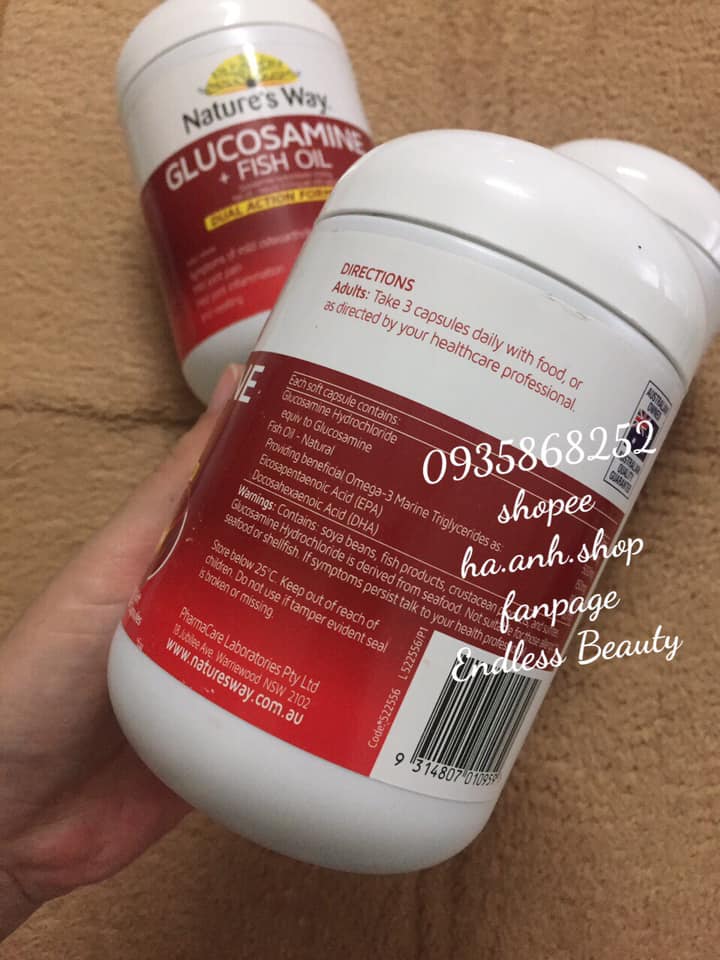Glucosamine fish oil Nature’s Way 200 viên