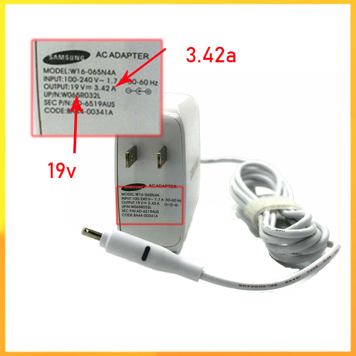 Sạc laptop samsung 19v 3.42a 65w