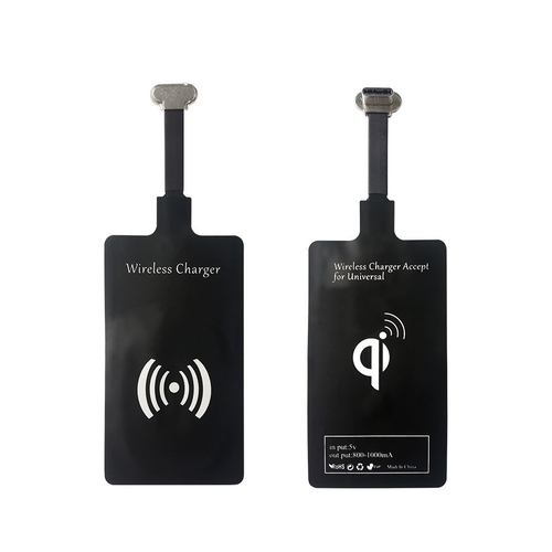 Miếng Dán Hỗ Trợ Sạc Không Dây Chuẩn Qi Đầu Android/Type-C/Lightning iPhone