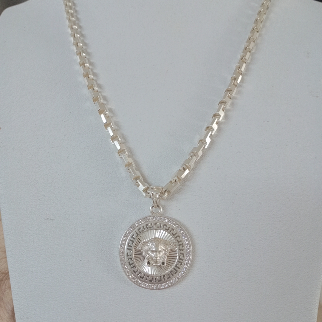 Dây chuyền bạc nam mặt VERSACE