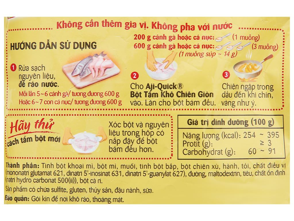 Bột tẩm khô chiên giòn Aji-Quick