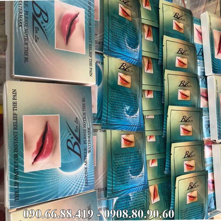 Hộp 10 miếng - Tê dán môi BL phun xăm không đau