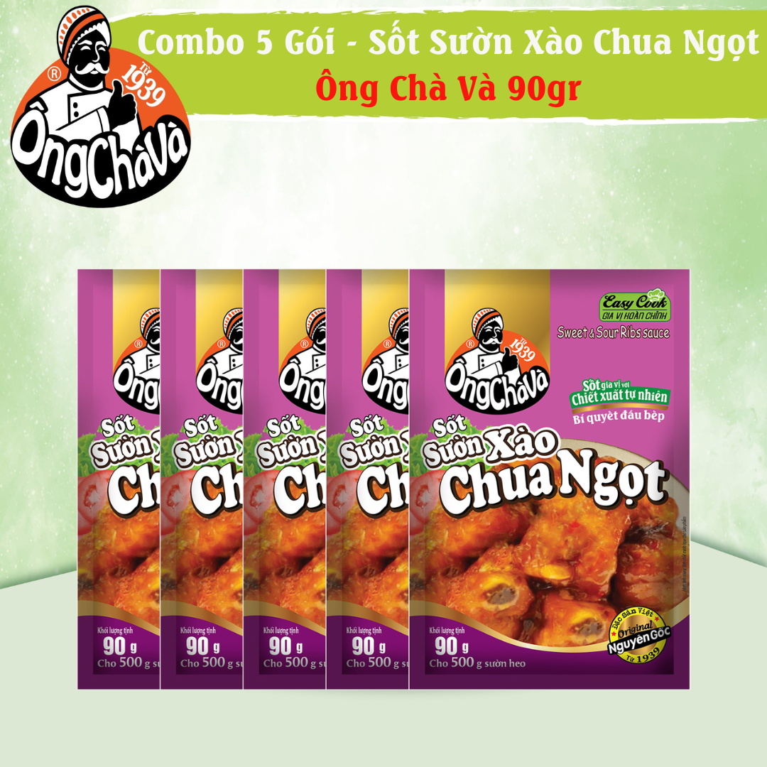 5 packs of sweet & sour ribs sauce 90g