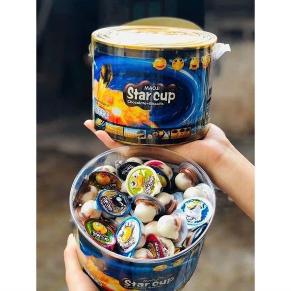 BÁNH CHẤM SOCOLA THÁI LAN ( Maoji - Star Cup) HỘP 100 HỦ BÁNH