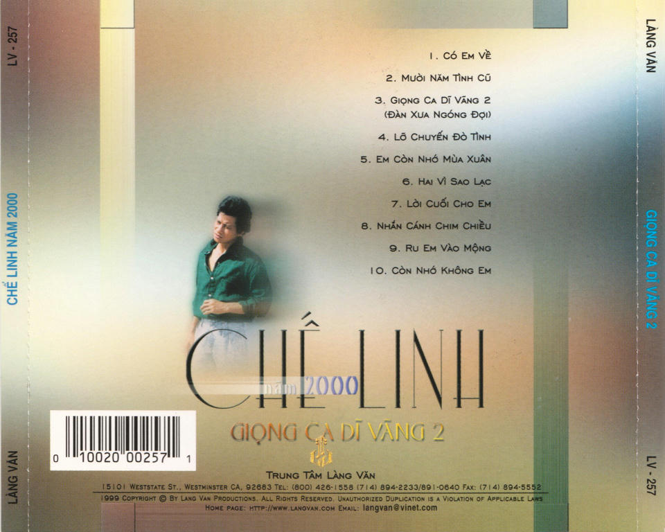 [MDX] Đĩa CD Nhạc Vàng Chế Linh - Giọng Ca Dĩ Vãng 2