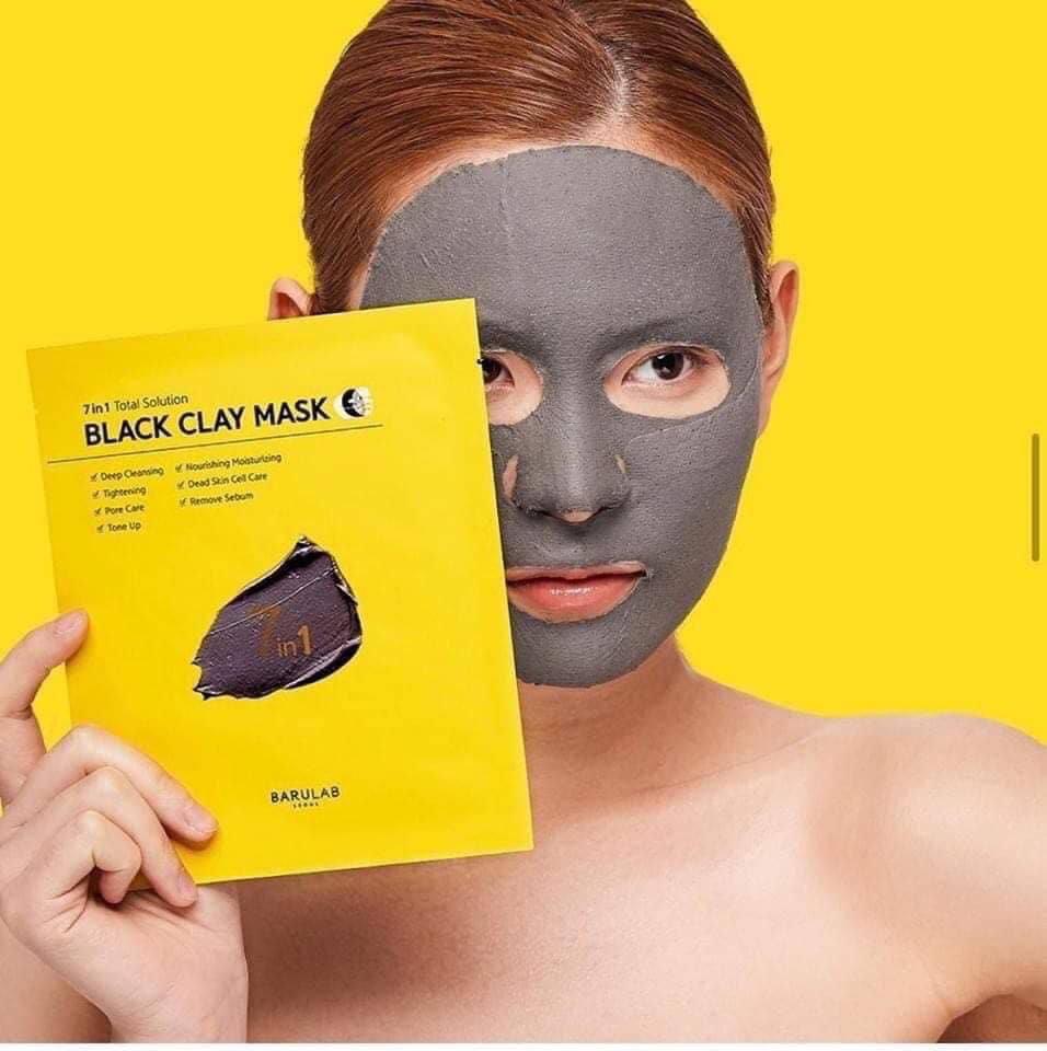 [Hoàn Tiền 8%]Mặt Nạ Đất Sét BARULAB 7 in 1 Total Solution Black Clay