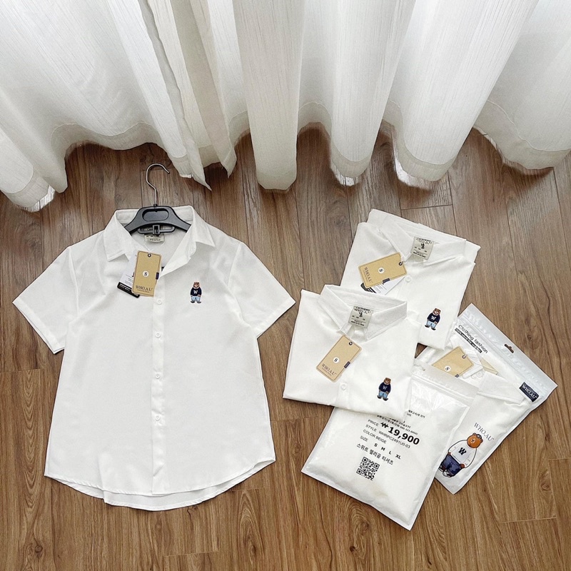 Sơmi thêu gấu Bigsize ( Ảnh thật shop chụp  )