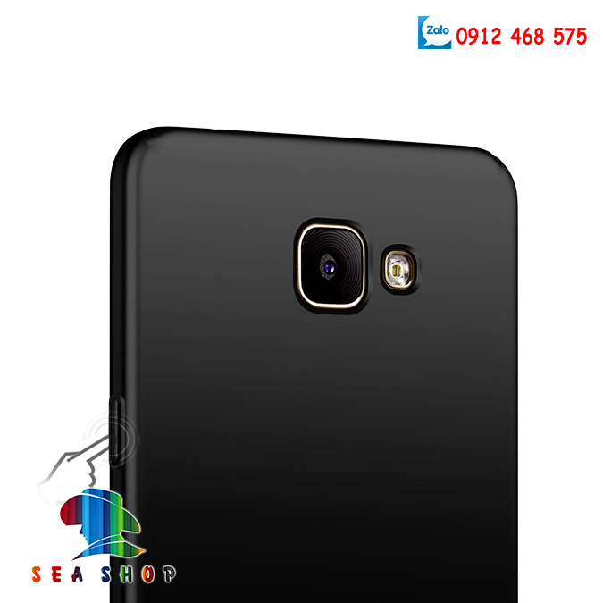 [TẶNG KÍNH CƯỜNG LỰC] Ốp lưng Samsung Galaxy A9 Pro silicon vân da loại A - Ốp đen trơn
