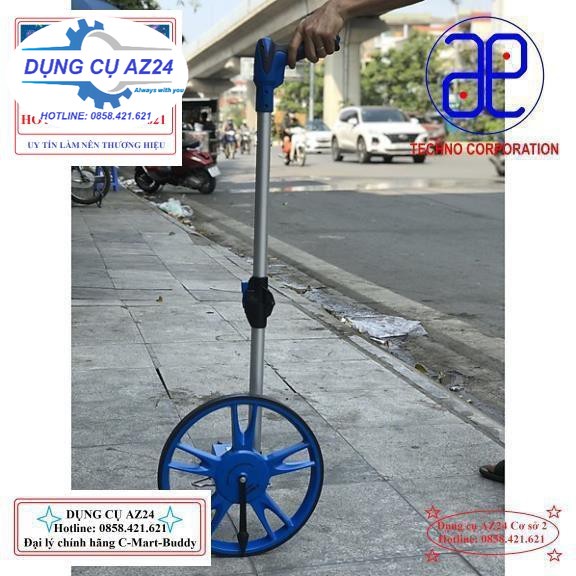 Thước lăn đường đo khoảng cách bằng bánh xe cơ chính hãng C-mart
