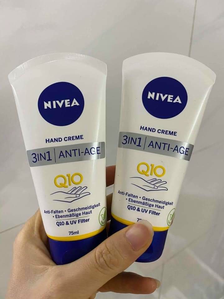 Kem dưỡng tay Nivea Handcreme Anti Age Q10 - dưỡng tay mềm mịn, chống nhăn chống lão hoá