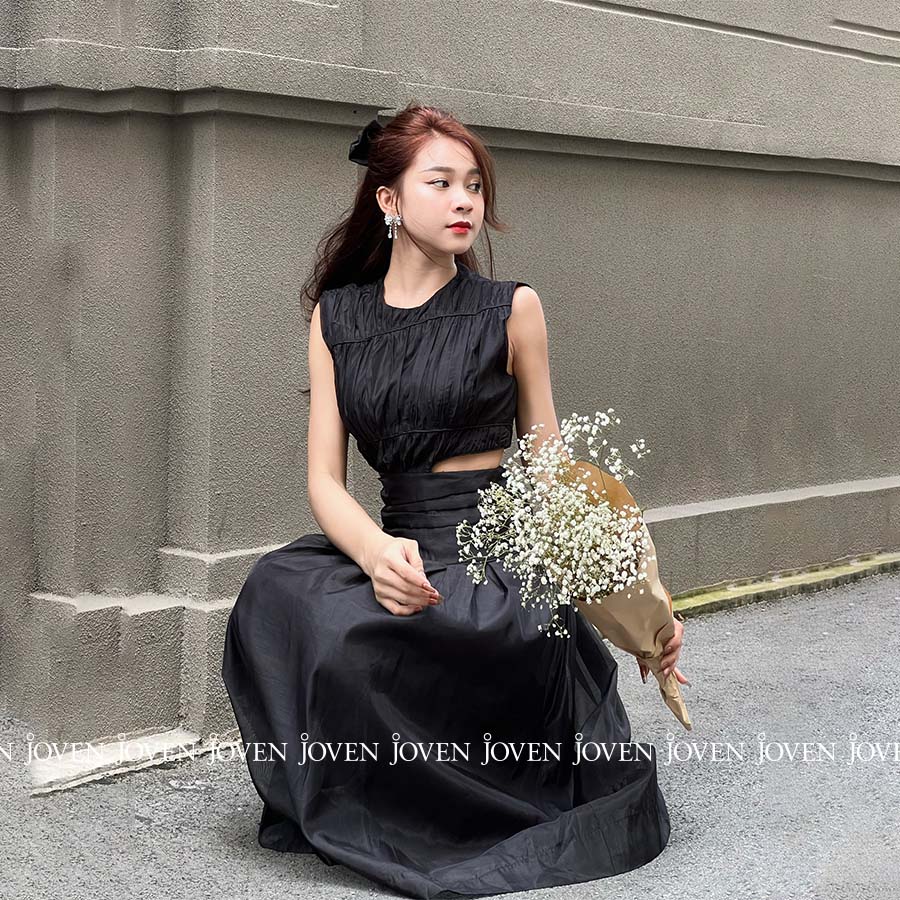JOVEN Đầm Dài Khoét Eo Trẻ Trung Nữ Tính