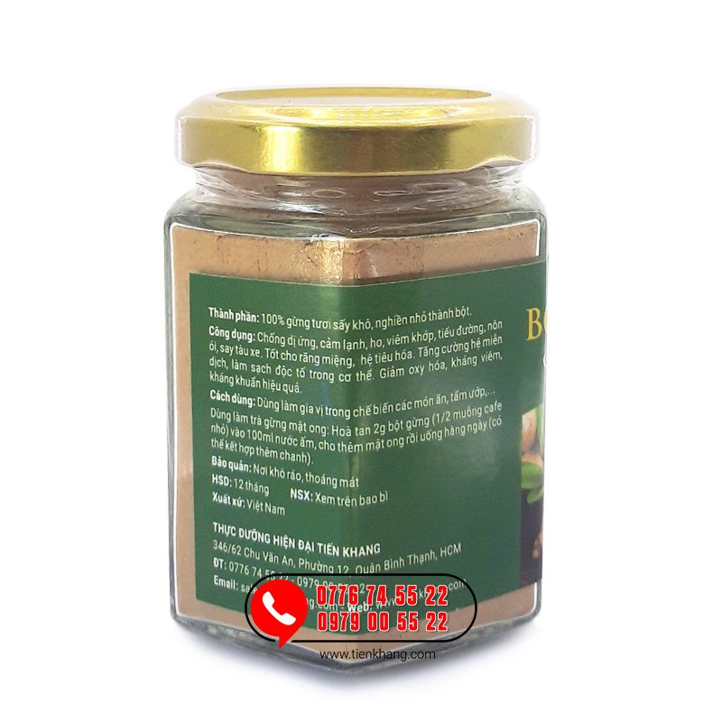 Bột Gừng Nguyên Chất - Hũ (200gram)