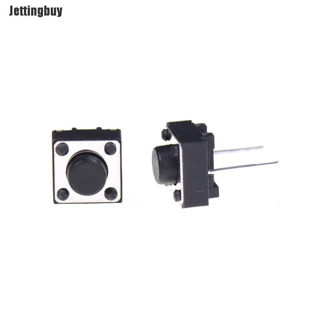 Jettingbuy 100pcs 2pins Tactile Push Button Switch Tact Switch 6X6X5mm Momentary