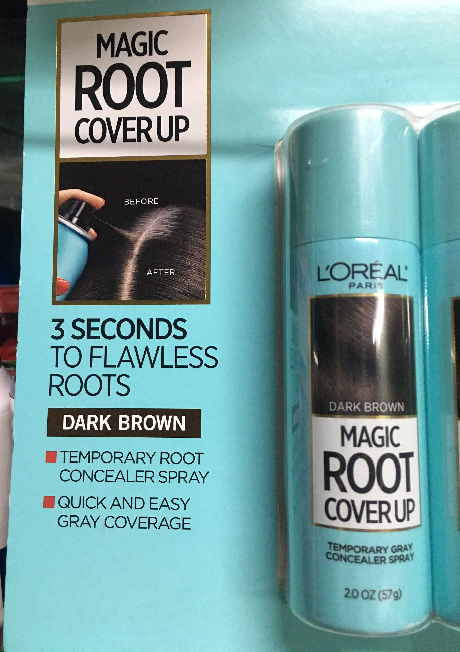 Chai Xịt Phủ nhuộm Tóc bạc L'OREAL Magic Root Cover Up 57g.