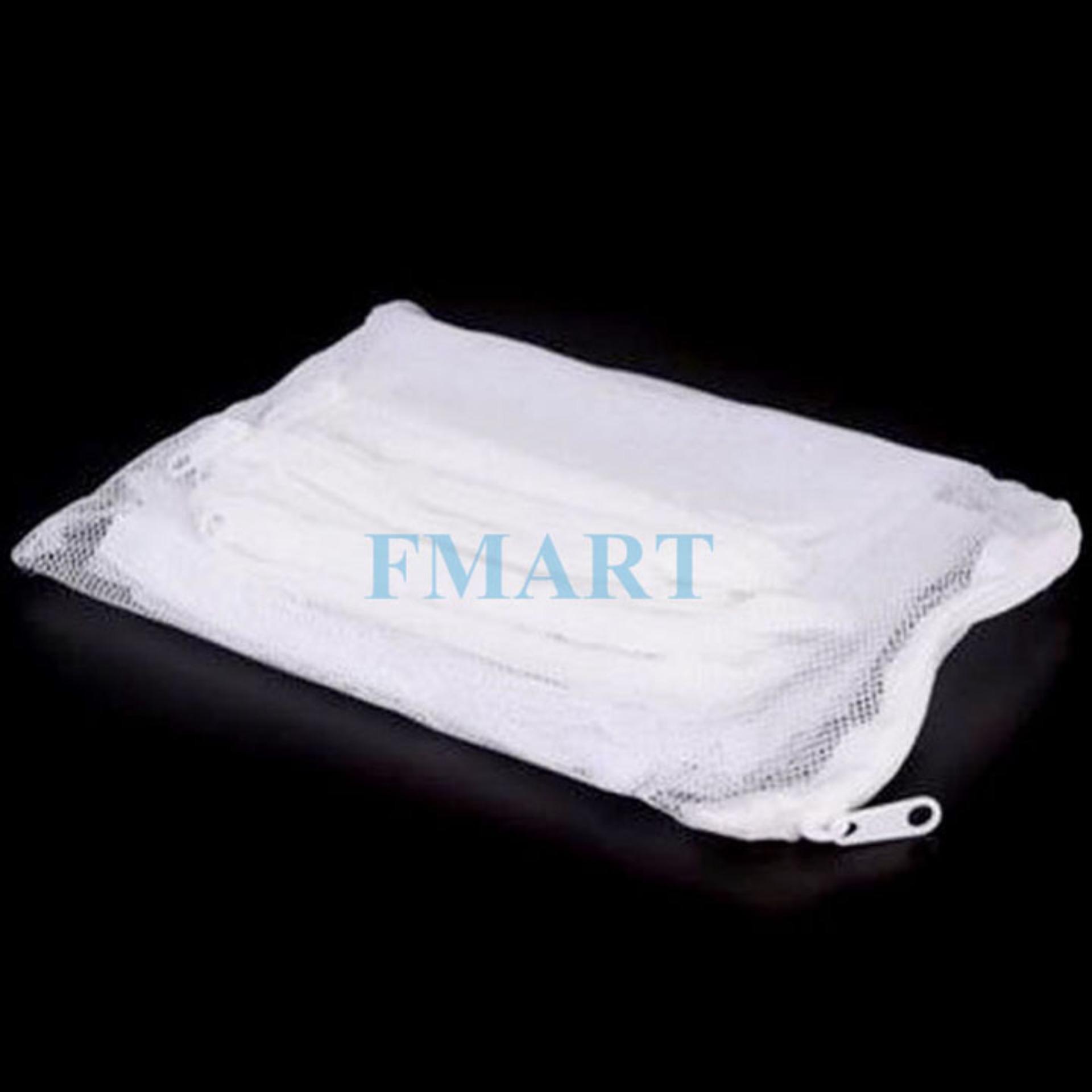 Aquarium DRAWSTRING 37X29cm Filter Media Net Bag fish tank ( WHITE)
