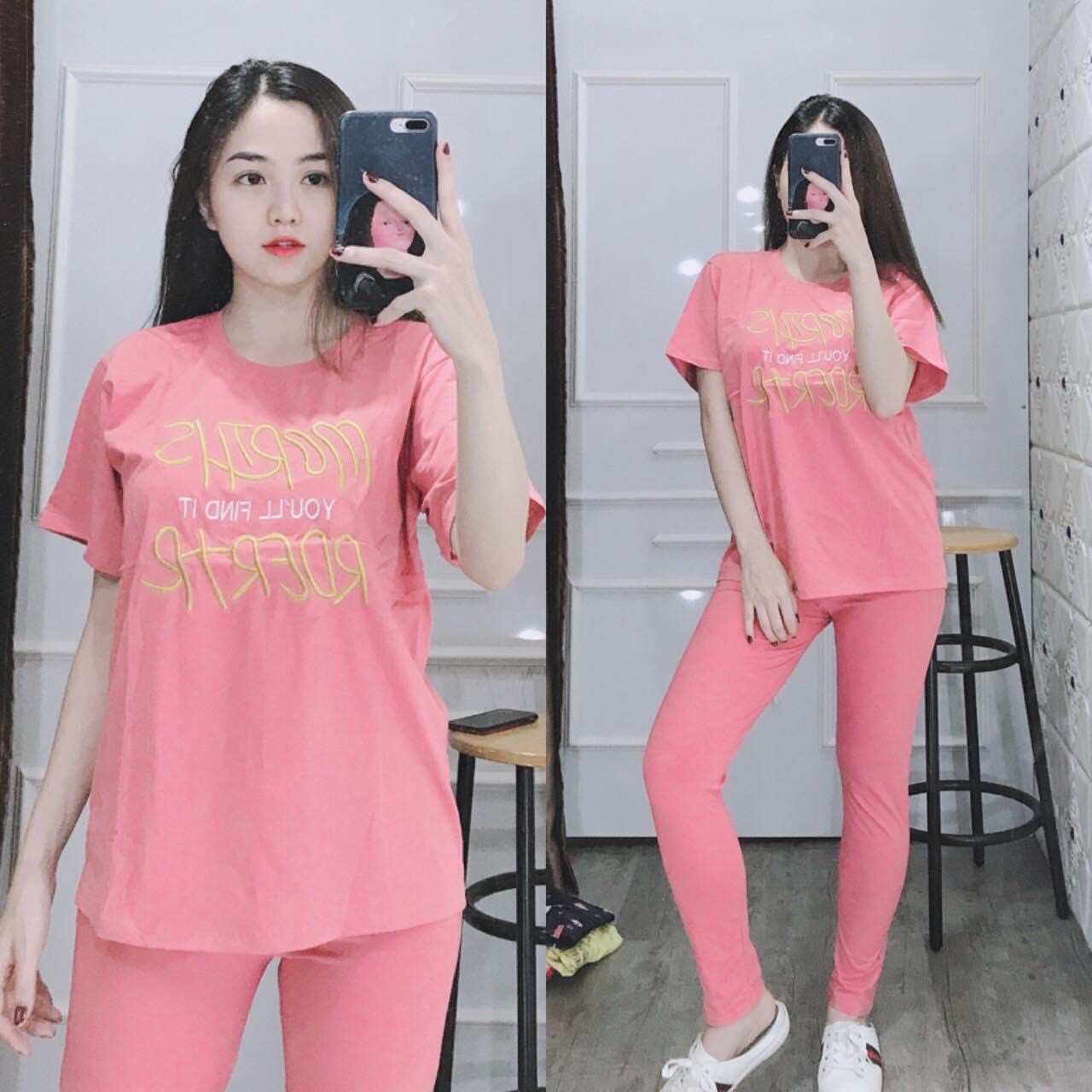 [HCM]ĐỒ BỘ THUN CO GIẢN MẶC NHÀ- SIZE 40-65KG