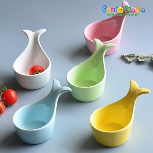 [HCM][Nhiều Màu] Chén Sứ Ăn Dặm Hình Đuôi Cá Đáng Yêu