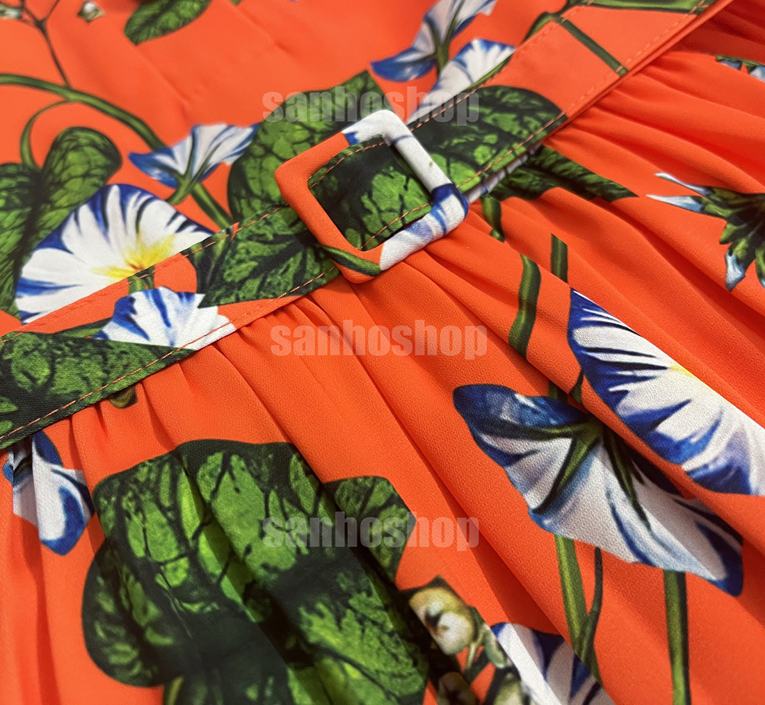 ĐẦM MIDI 0SCAR MORNING GLORY POPLIN