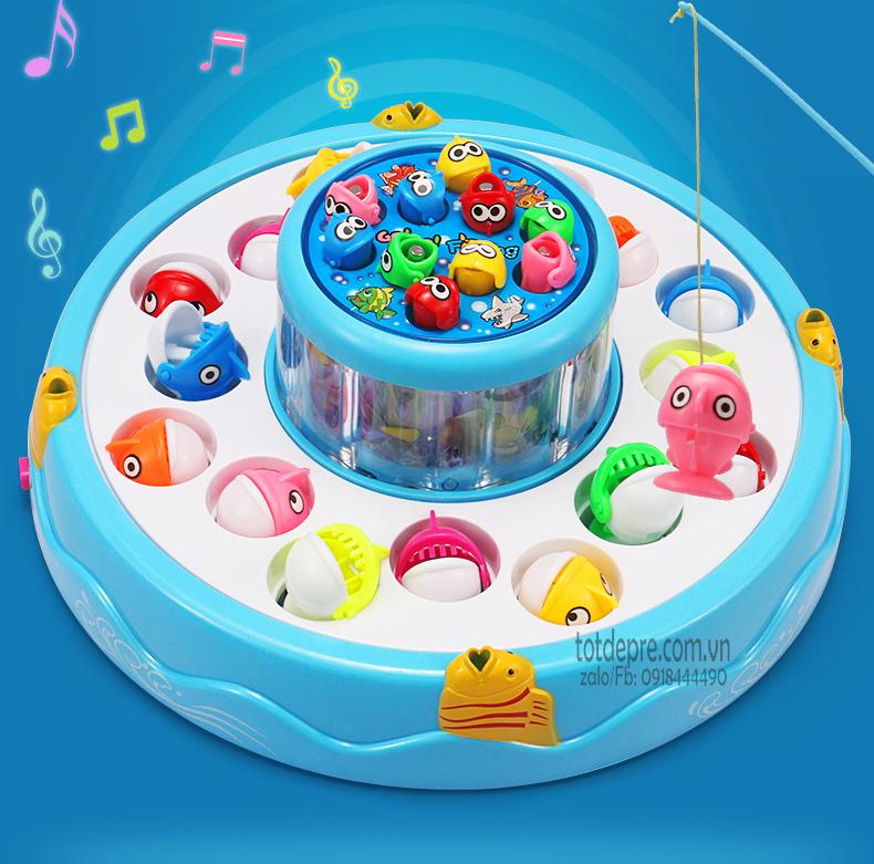 Đồ chơi câu cá 2 tầng quay 360 độ cho trẻ