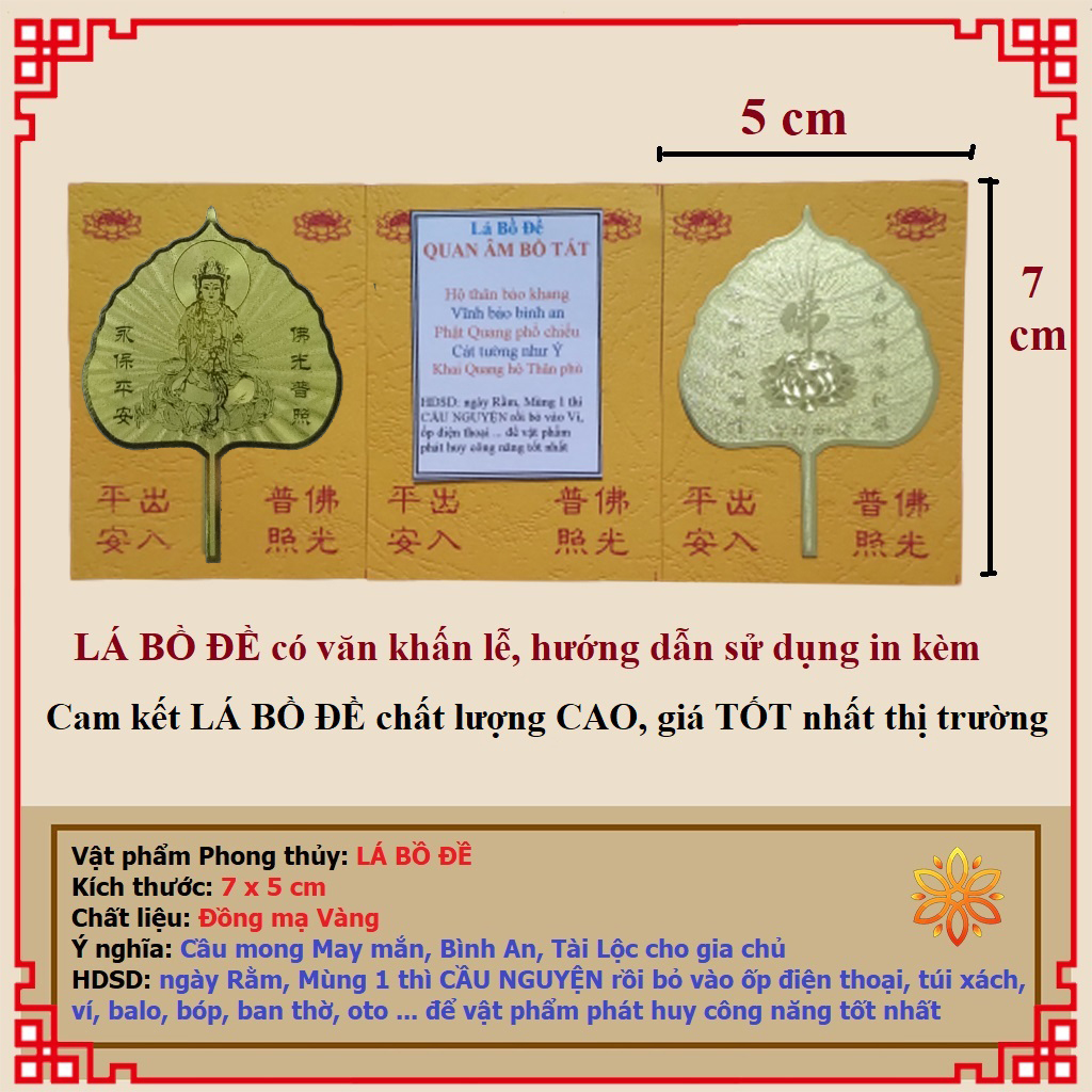 Lá Bồ Đề Cầu May Mắn, Bình An