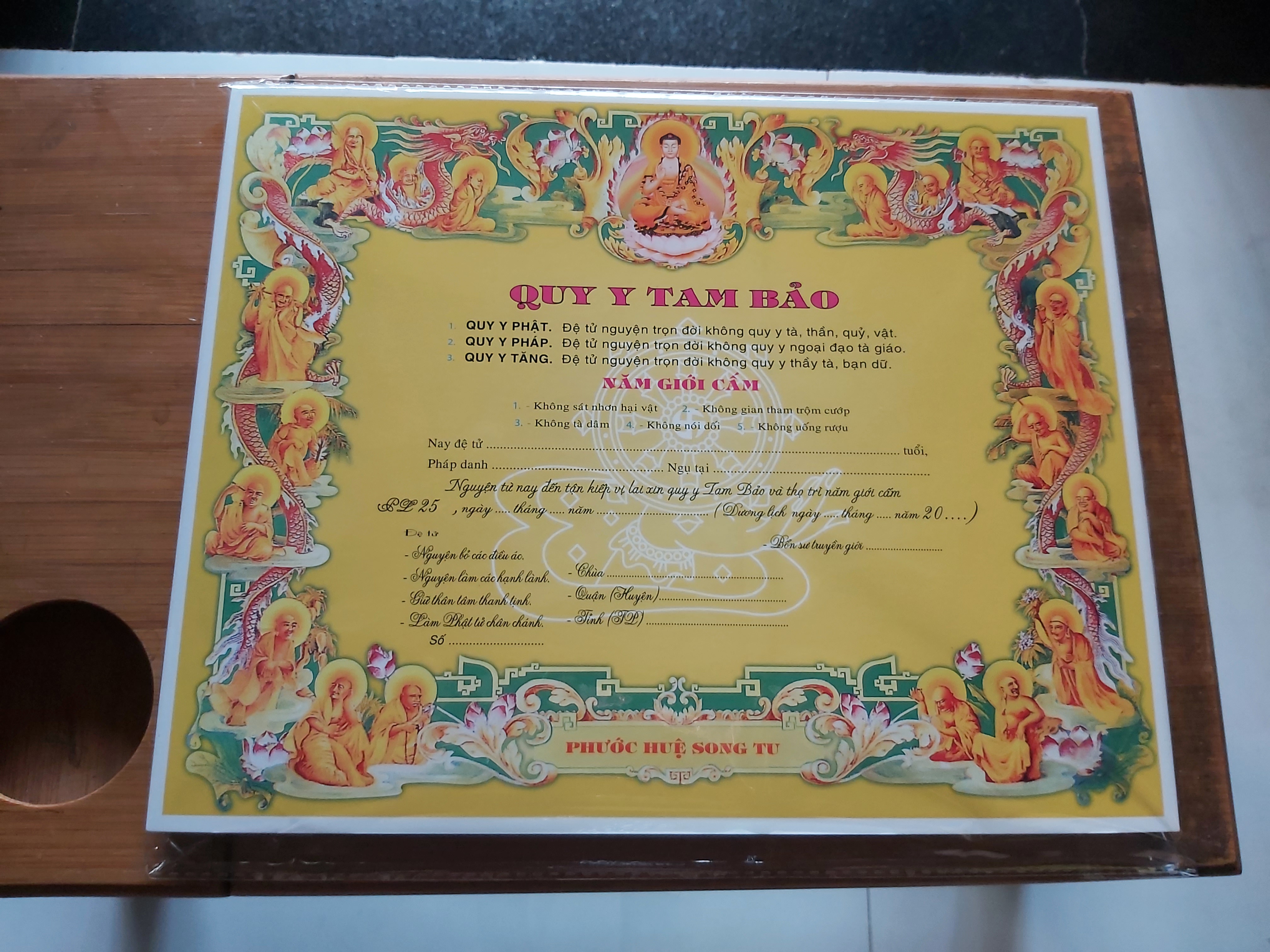 [HCM]Phái Quy y La Hán ( xấp 50 tấm)
