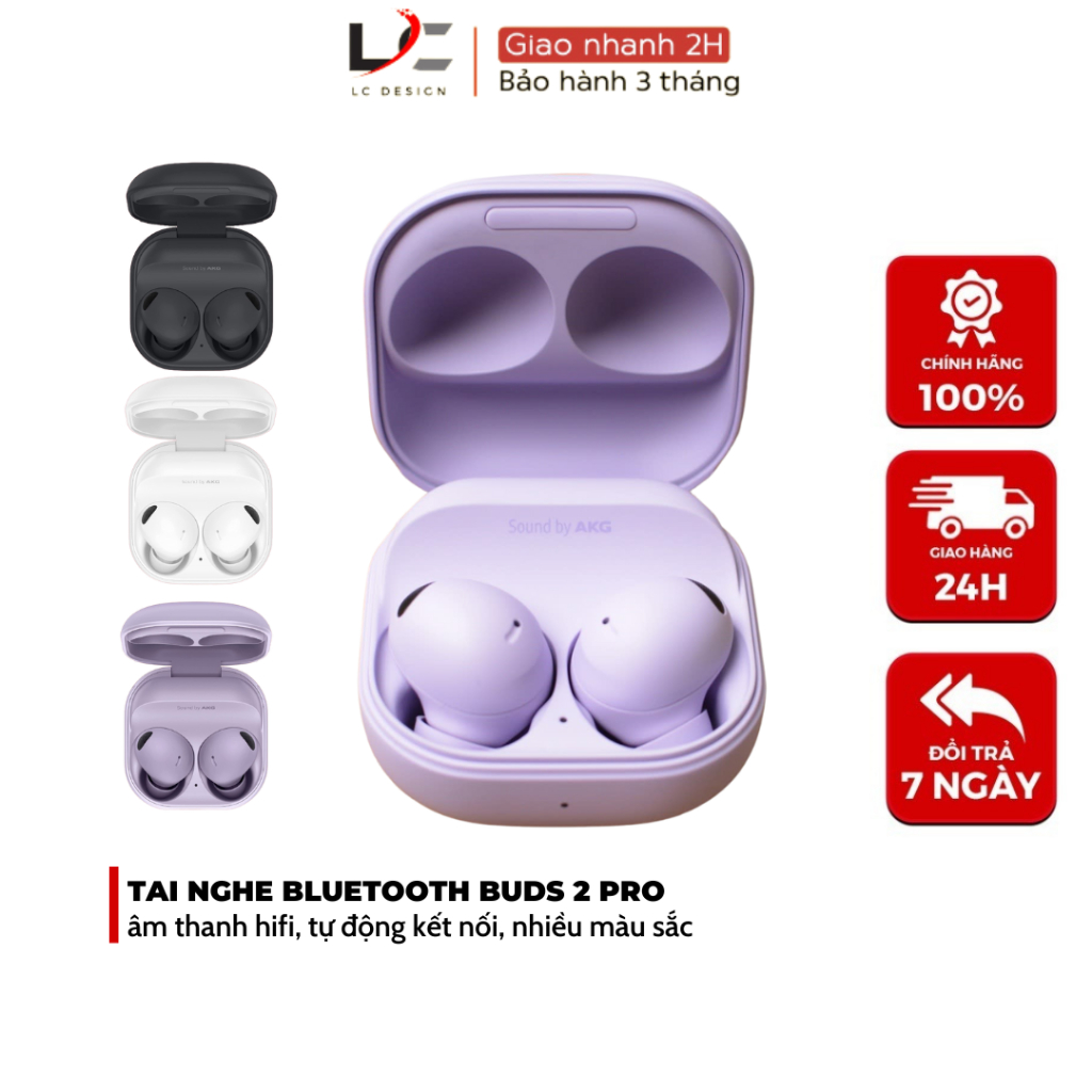 Tai Nghe Buds2 Pro (Đen Graphite) Buds 2 Pro - Bluetooth True Wireless Tai nghe Bluetooth True Wireless Buds 2 Pro (Tím Bora),tai nghe không dây chống thấm nước âm thanh tuyệt
