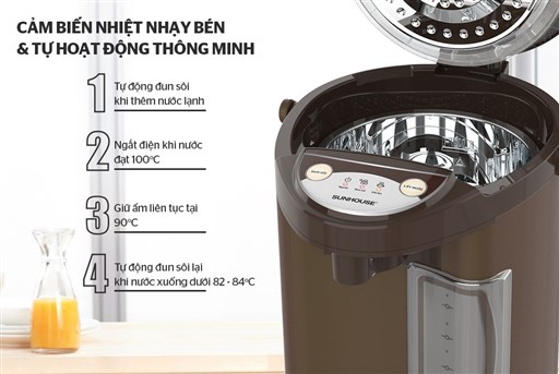 Bình thủy điện 3.5L sunhouse SHD1535C