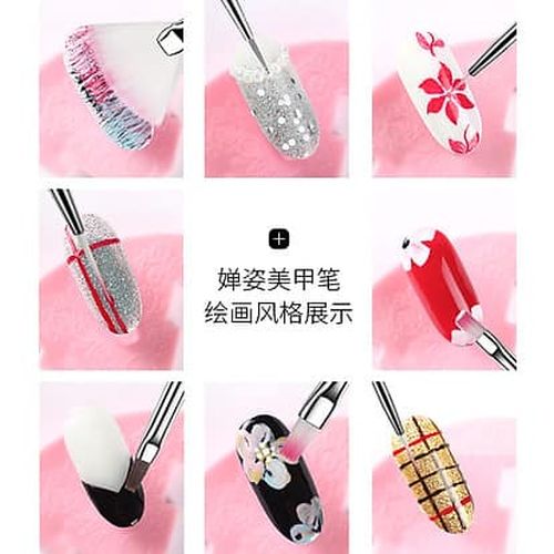 Bộ 15 cây cọ trang trí móng