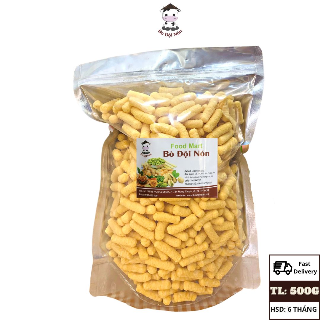 Bim bim bắp phô mai bò đội nón