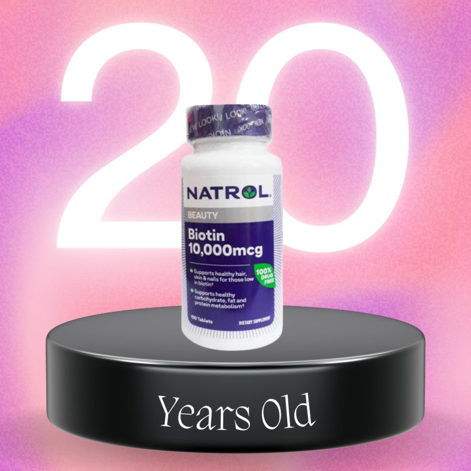 Viên uống hỗ trợ mọc tóc natrol biotin 10000mg - 100 viên