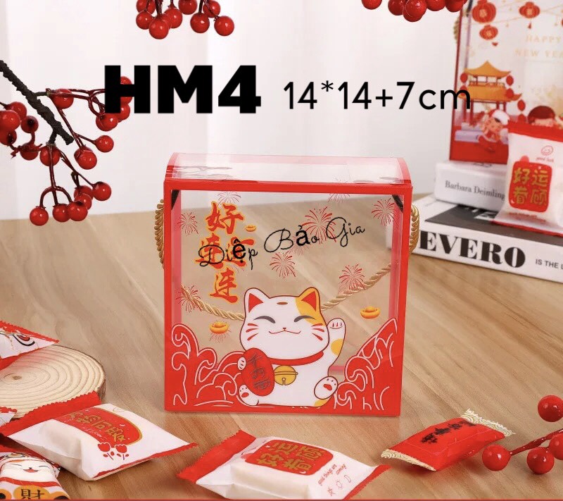 Hộp đựng bánh/kẹo Mica - 1 chiếc