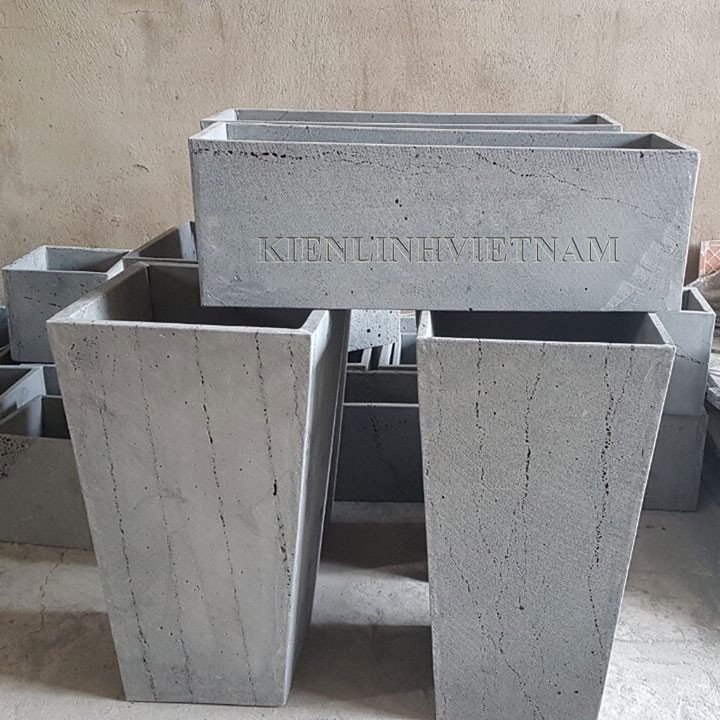 Chậu trồng cây lớn cây ăn quả cây sân thượng cao 60cm bằng đá tự nhiên không bật gốc