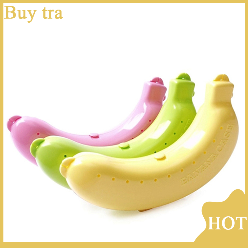 [Buytra] [Hot Sale] Cute 3 Colors Fruit Banana Protector Box Holder Case Lunch Container Storage
