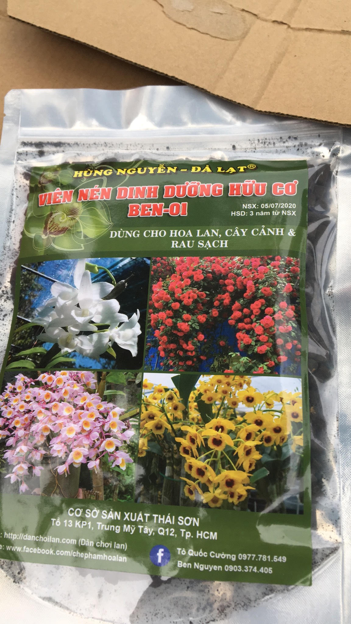 Phân hữu cơ vi sinh Viên nén dinh dưỡng hữu cơ HÙNG NGUYỄN Ben 01 gói 1kg