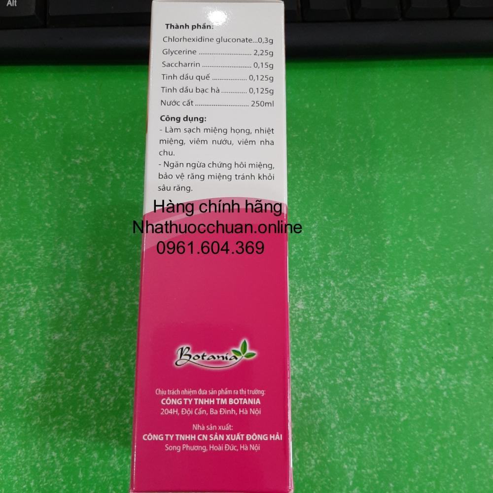 Nước súc miệng Pedentex 250ml - Botania