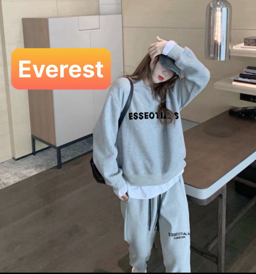 SÉT ĐỒ BỘ NAM NỮ HOODIE SWEATER NAM NỮ CHẤT THUN NỈ DA CÁ DÀY ESSENTIALS CHỐNG LẠNH NẮNG, NÓNG ĐÔNG HÈ HÀN QUỐC SÀNH ĐIỆU 2022- EVEREST FASHION