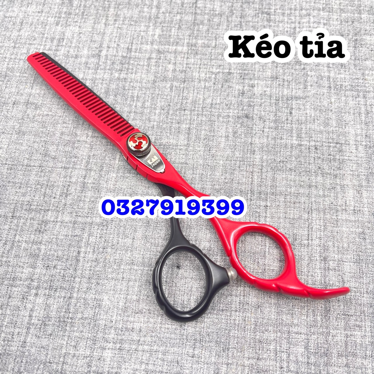 Kéo cắt tóc cao cấp Kai 6.0 ( đỏ đen )