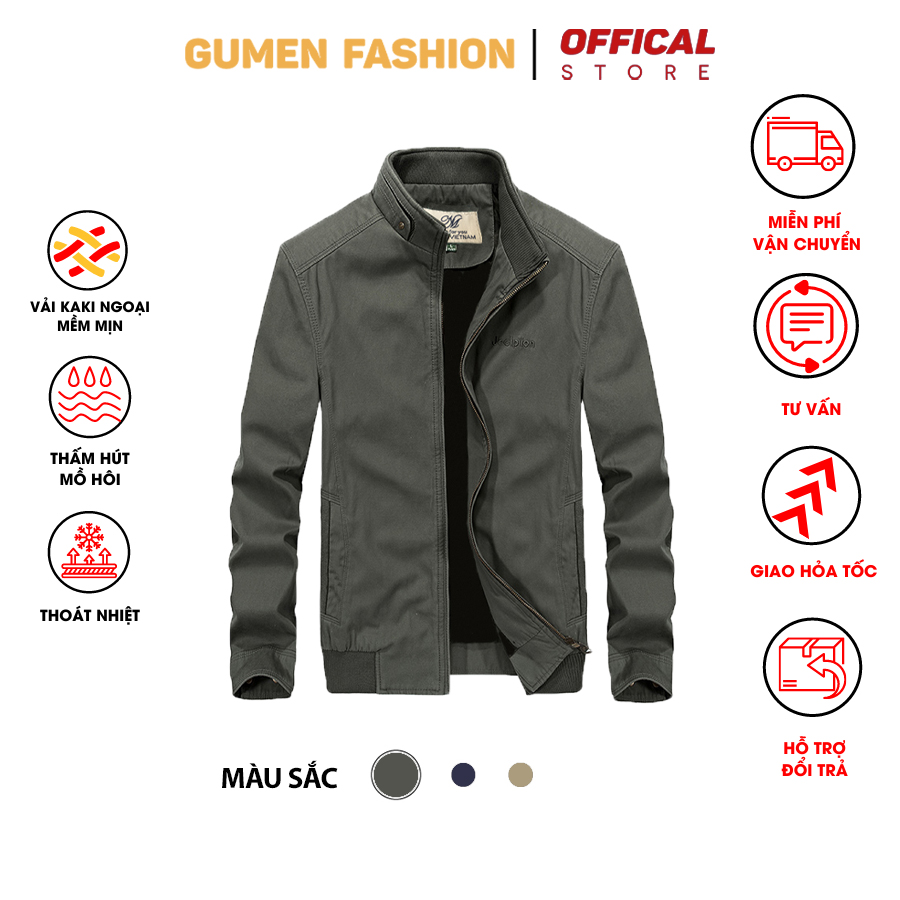 Áo Khoác KaKi Nam Áo Kaki vải dày xịn, không phai màu cao cấp, chống nước ngăn gió, thiết kế theo kiểu dáng trẻ trung, sang trọng, lịch lãm và thoải mái