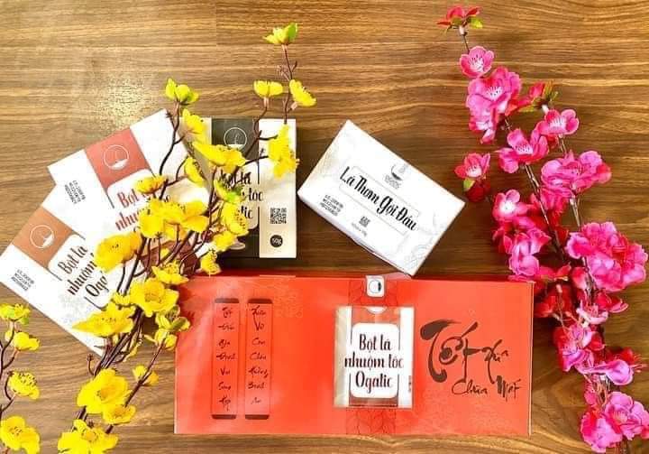 bột lá nhuộm tóc ogatic